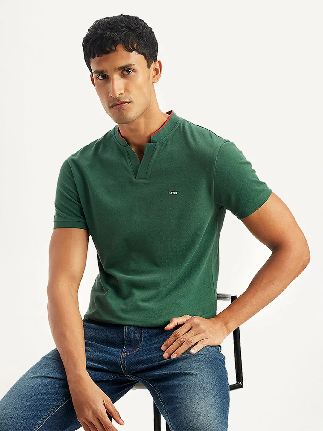 Men's Solid Slim Fit Polo T-Shirt 1