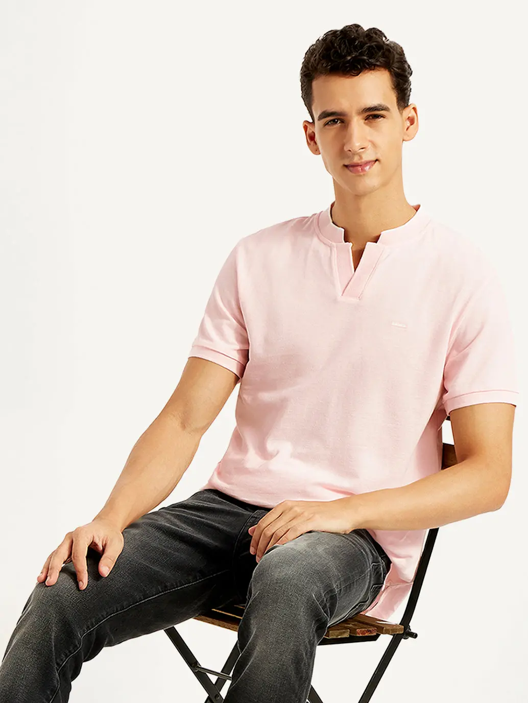Men's Solid Slim Fit Polo T-Shirt 1
