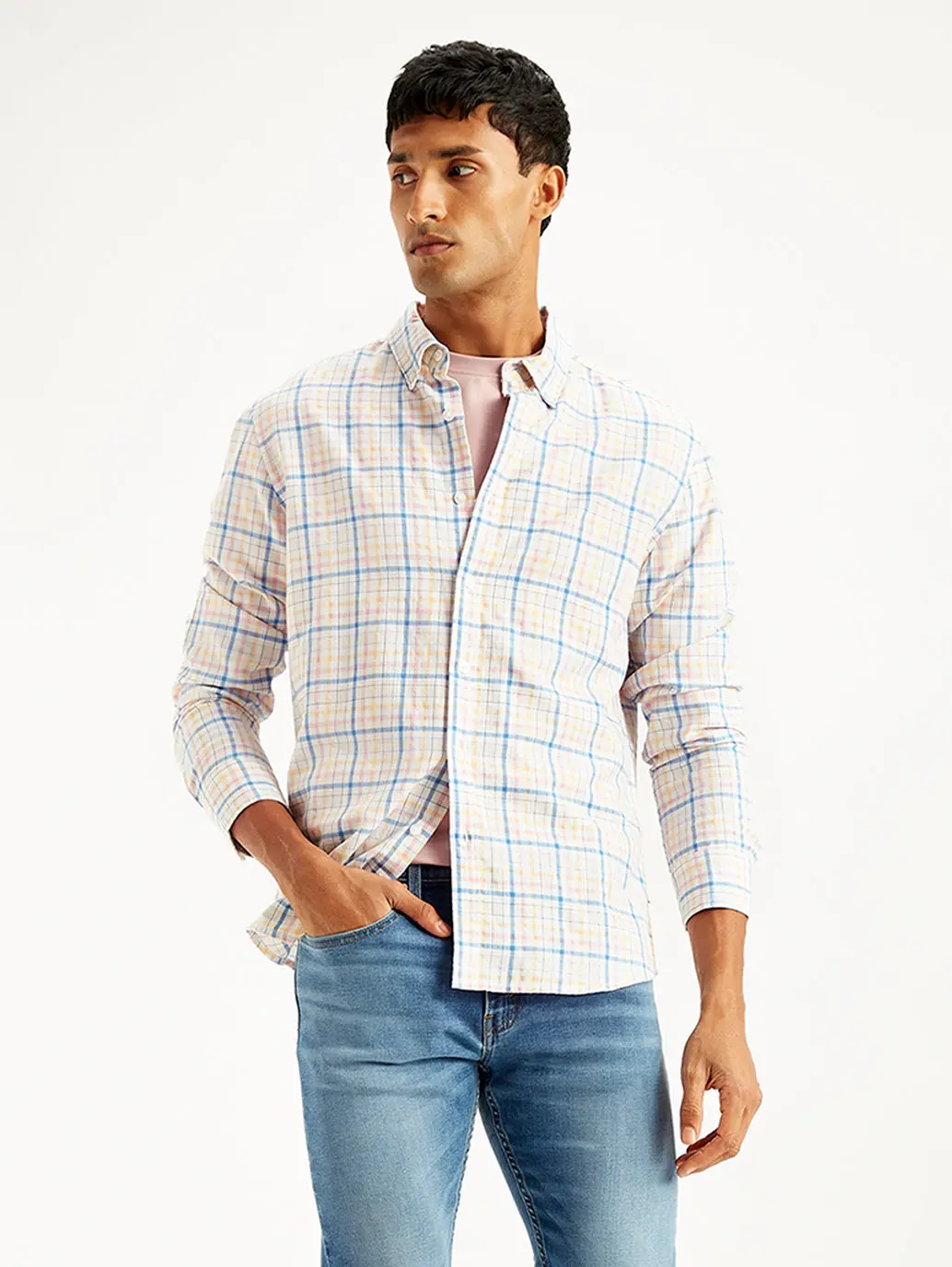 Men's Checkered Slim Fit Shirt 1