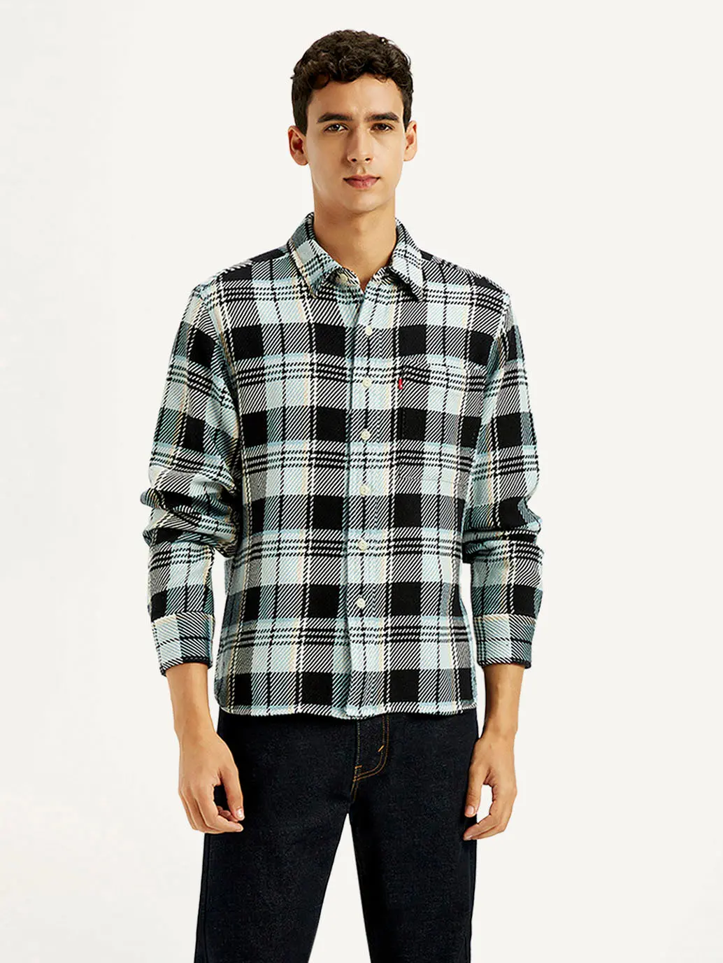 Men's Checkered Multi Color Relaxed Fit Plaid Shirt 4