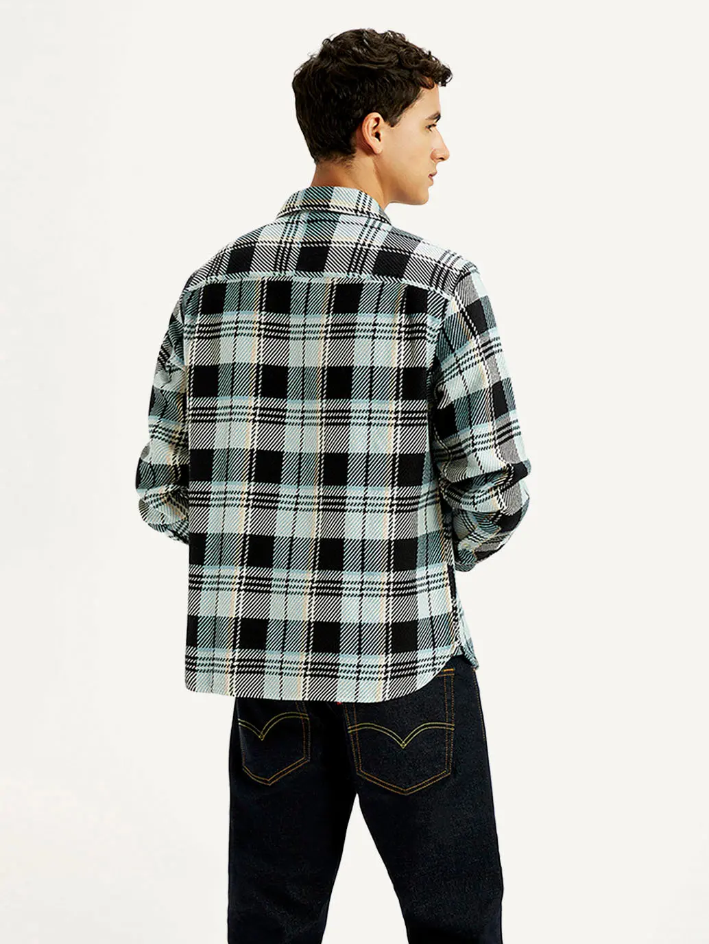 Men's Checkered Multi Color Relaxed Fit Plaid Shirt 5