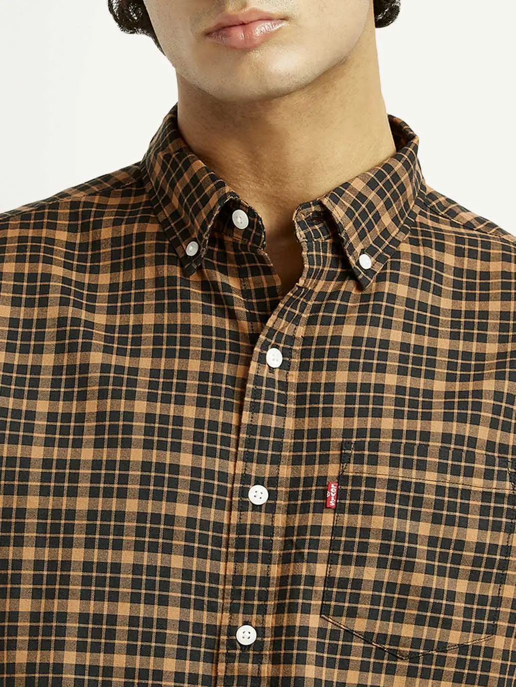 Men's Checkered Slim Fit Oxford Shirt 3
