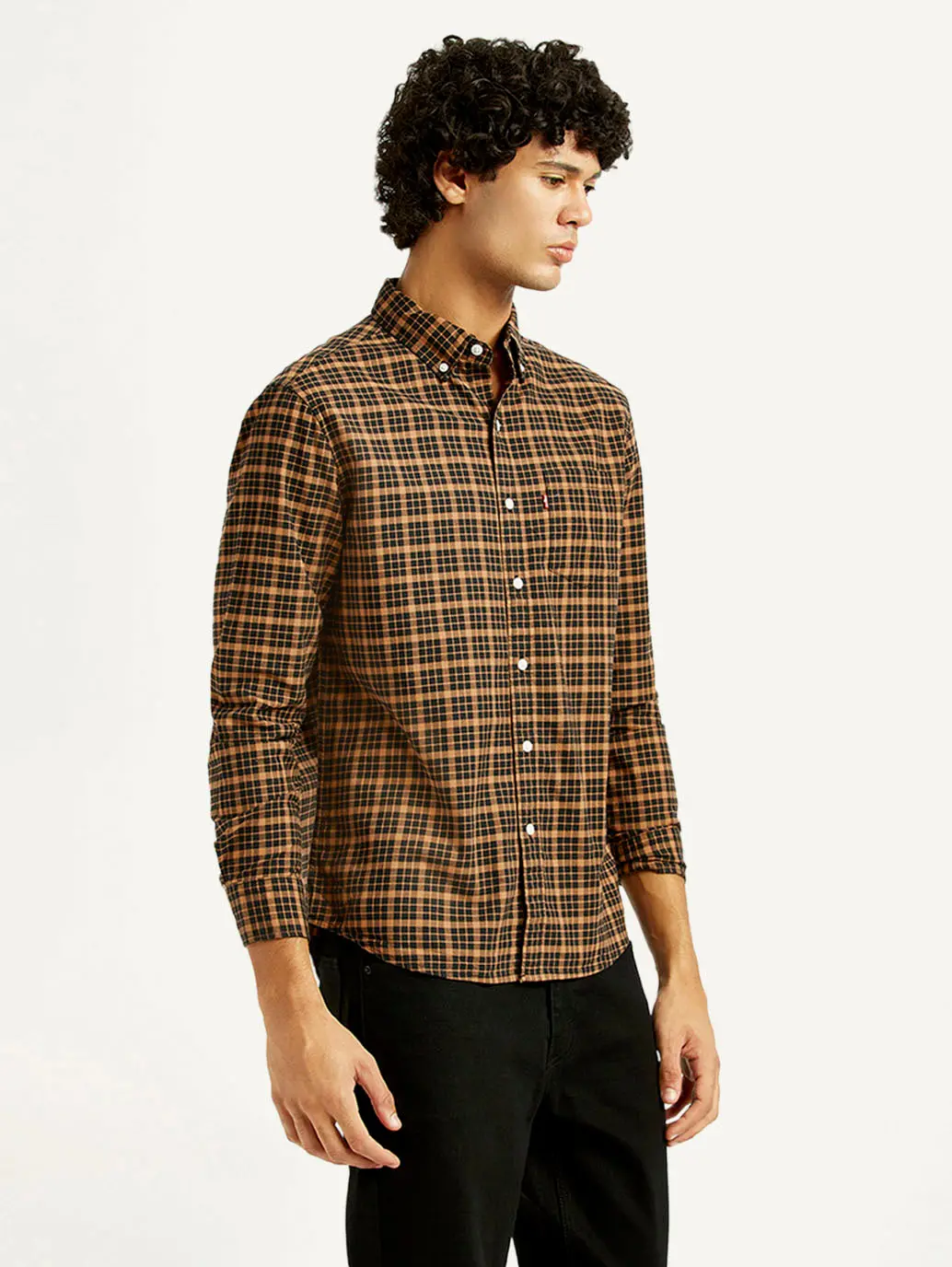 Men's Checkered Slim Fit Oxford Shirt 4