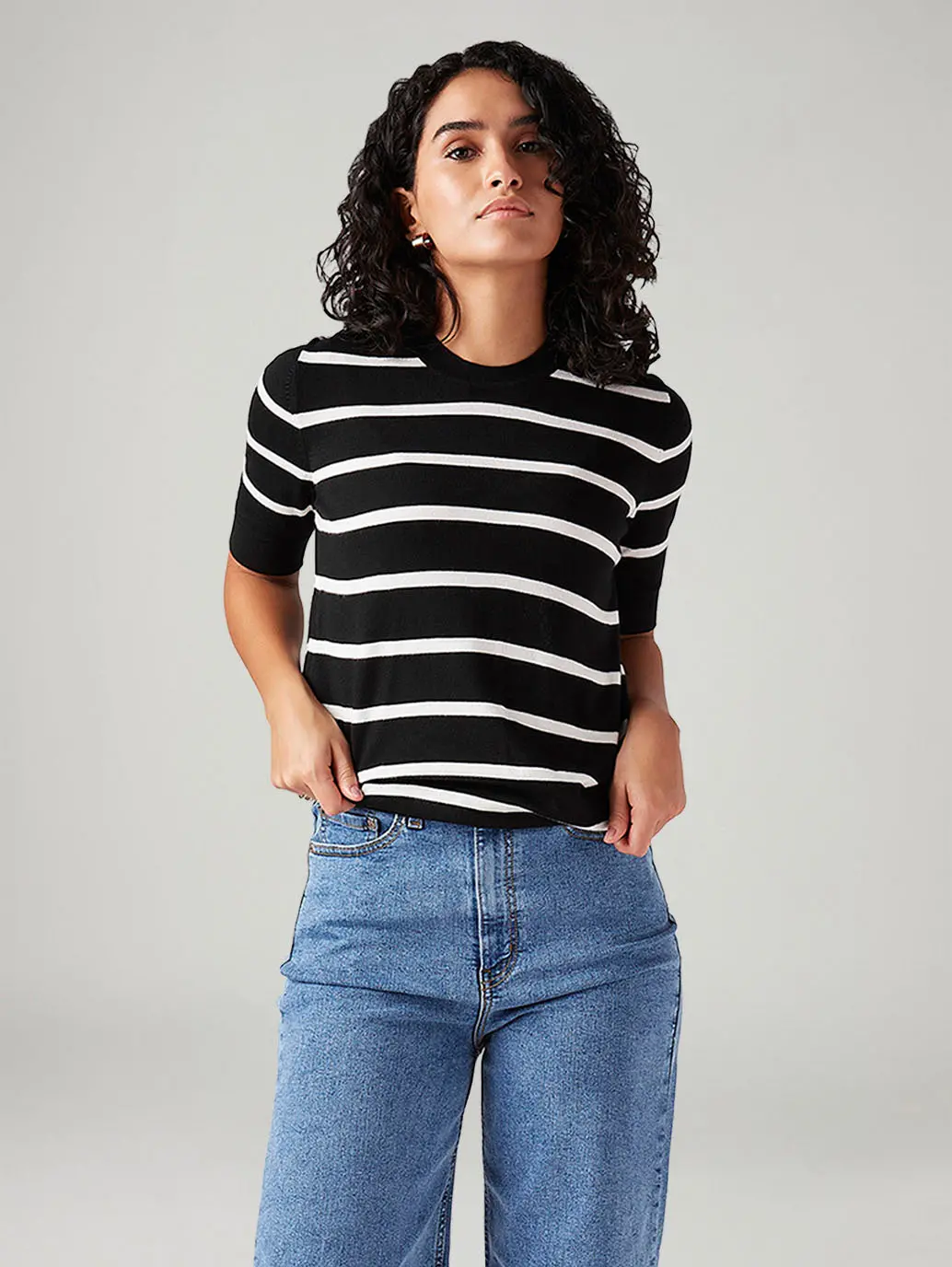 Women's Striped Regular Fit T-Shirt 1