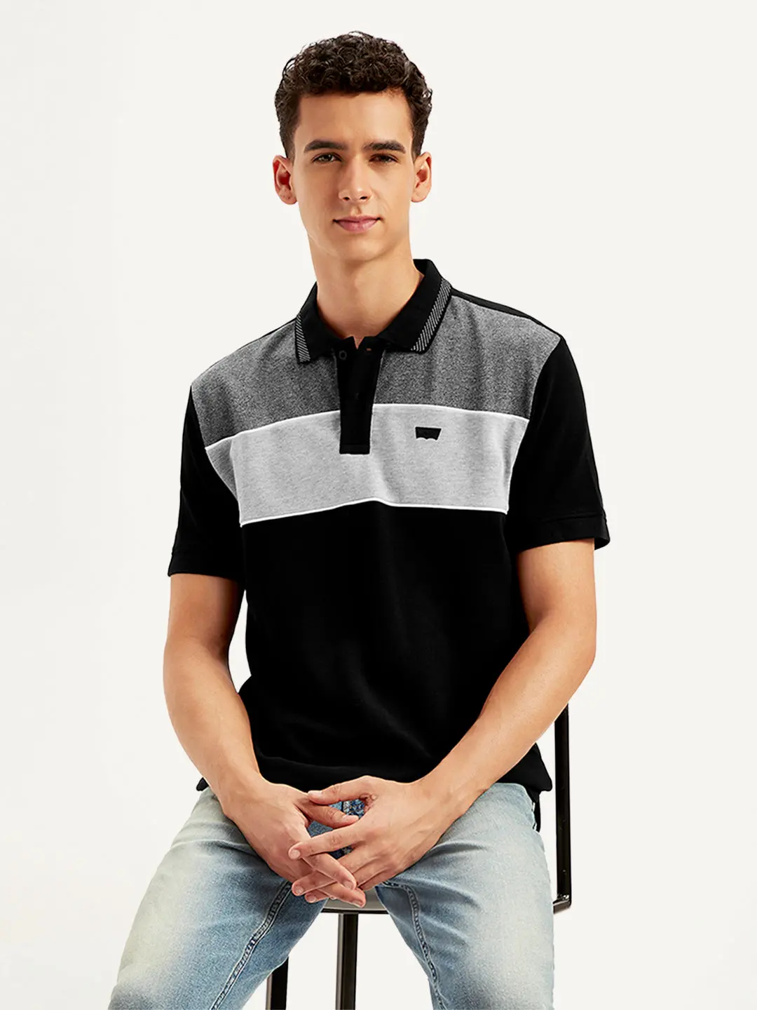 Men's Colorblock Slim Fit Polo T-Shirt 1
