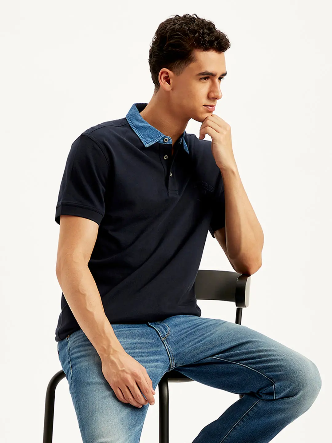 Men's Solid Slim Fit Polo T-Shirt 1
