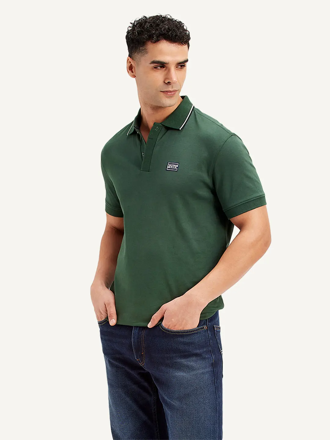Men's Solid Slim Fit Polo T-Shirt 1