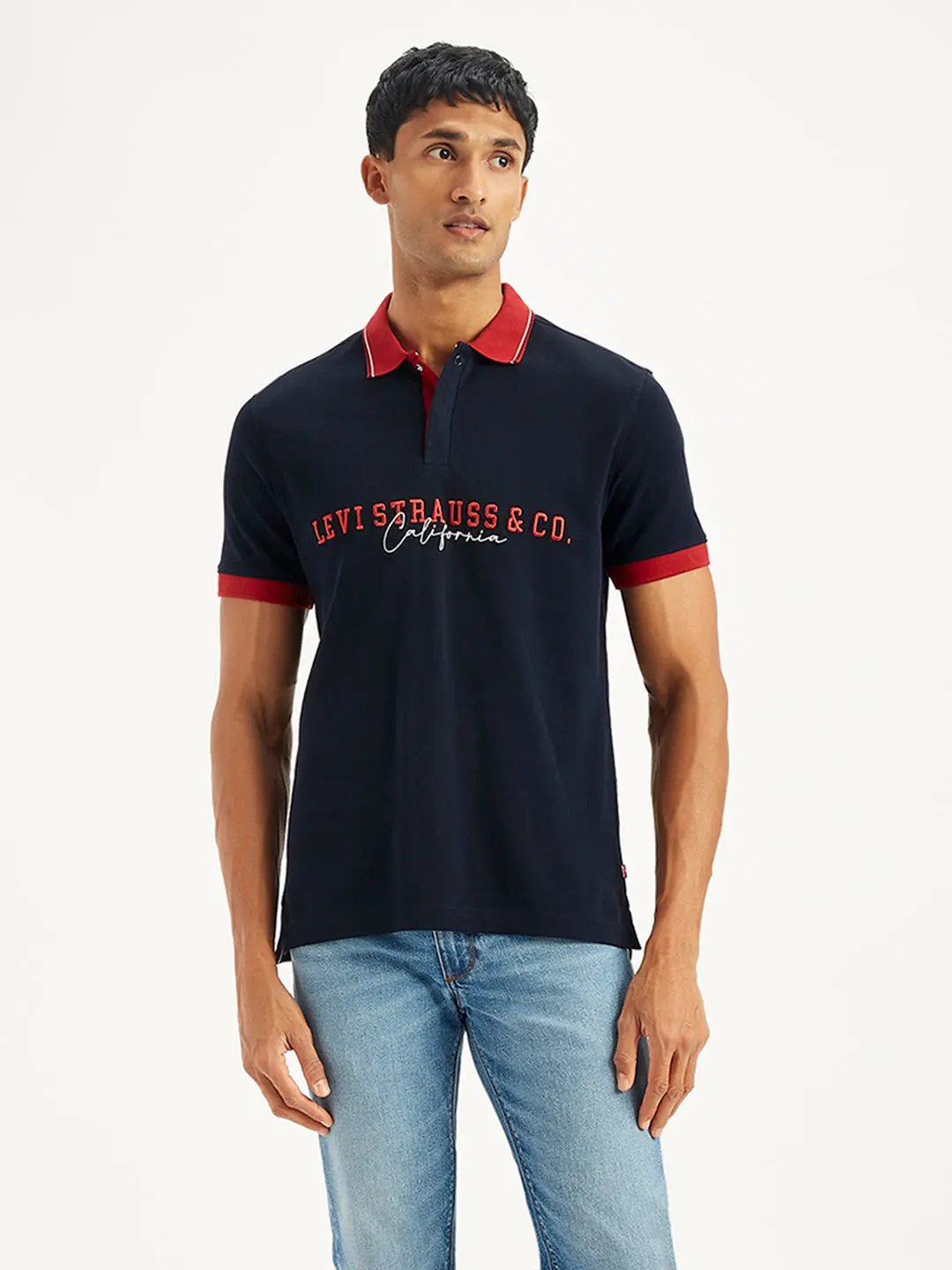 Men's Embroidered Slim Fit Polo T-Shirt 2