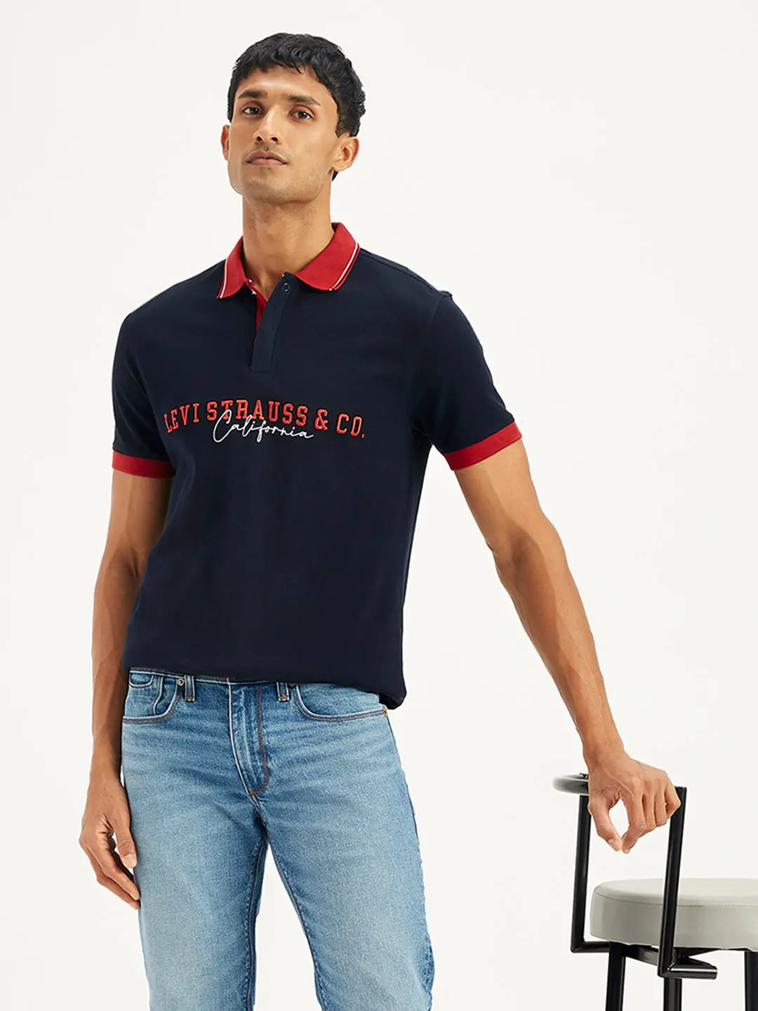 Men's Embroidered Slim Fit Polo T-Shirt 1