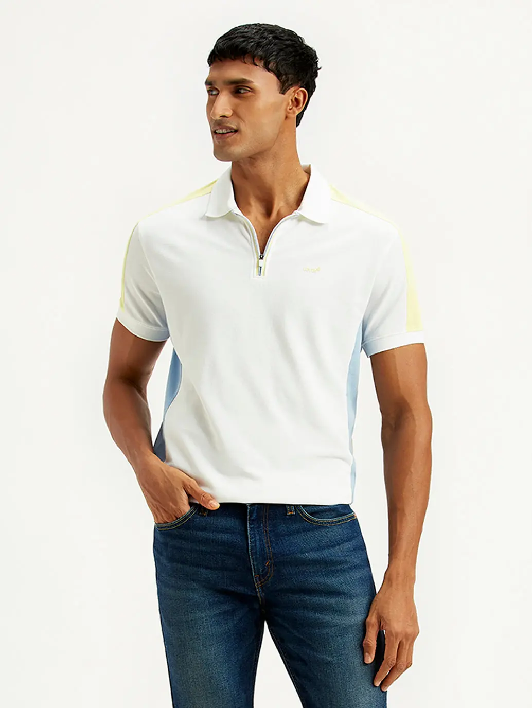Men's Colorblock Slim Fit Polo T-Shirt 1