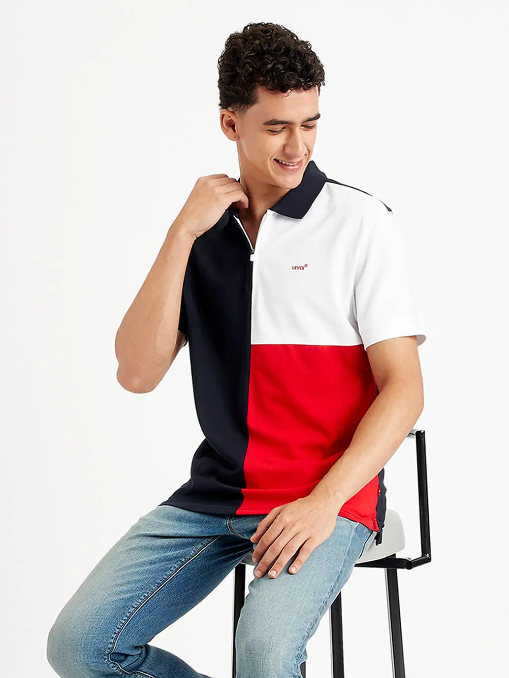 Men's Colorblock Slim Fit Polo T-Shirt 1