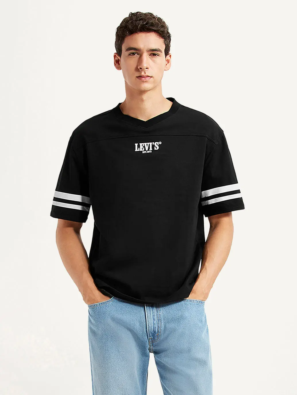 Men's Graphic Print Black Loose Fit T-Shirt 1