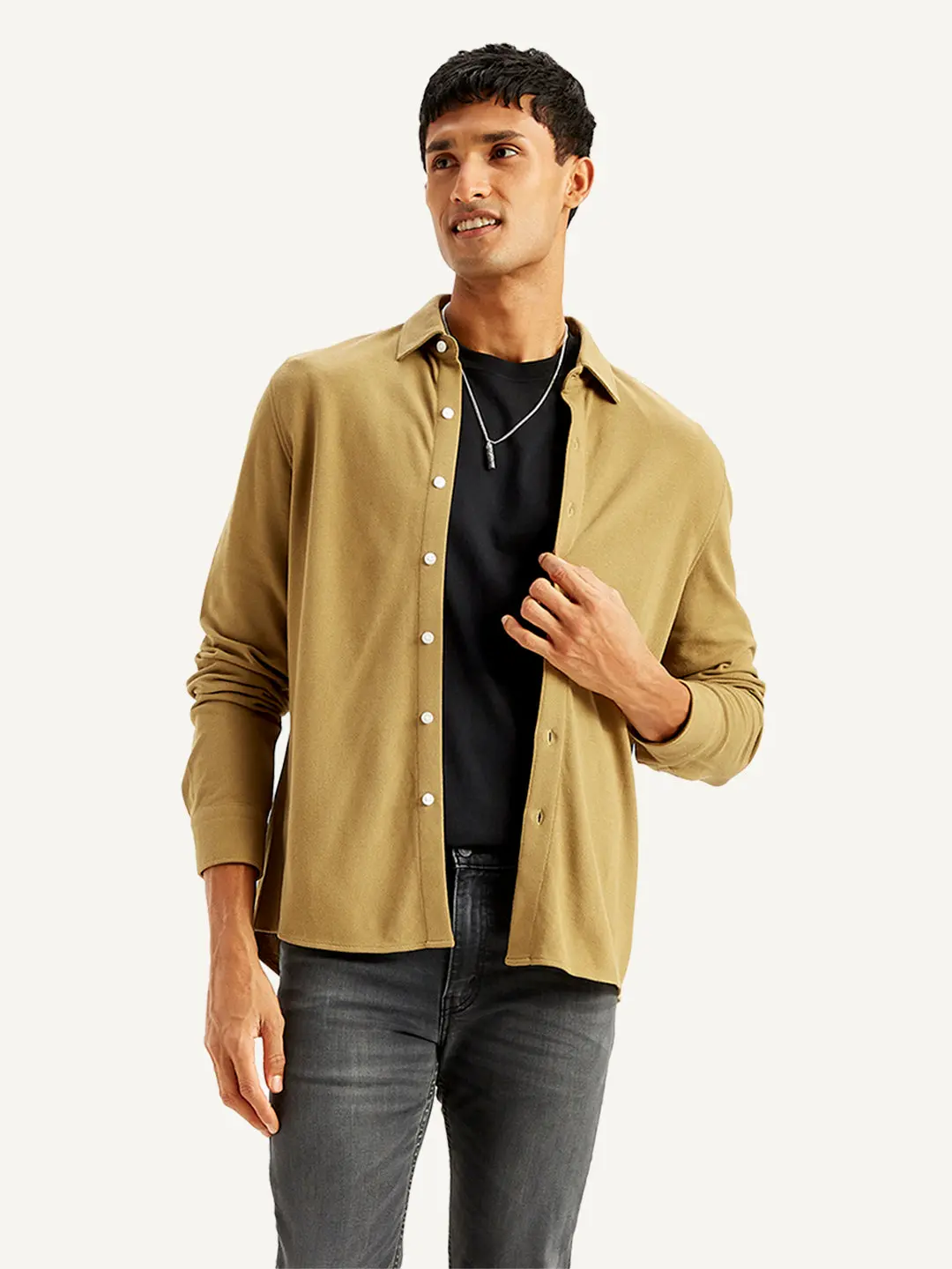Men's Solid Slim Fit Shirt 1