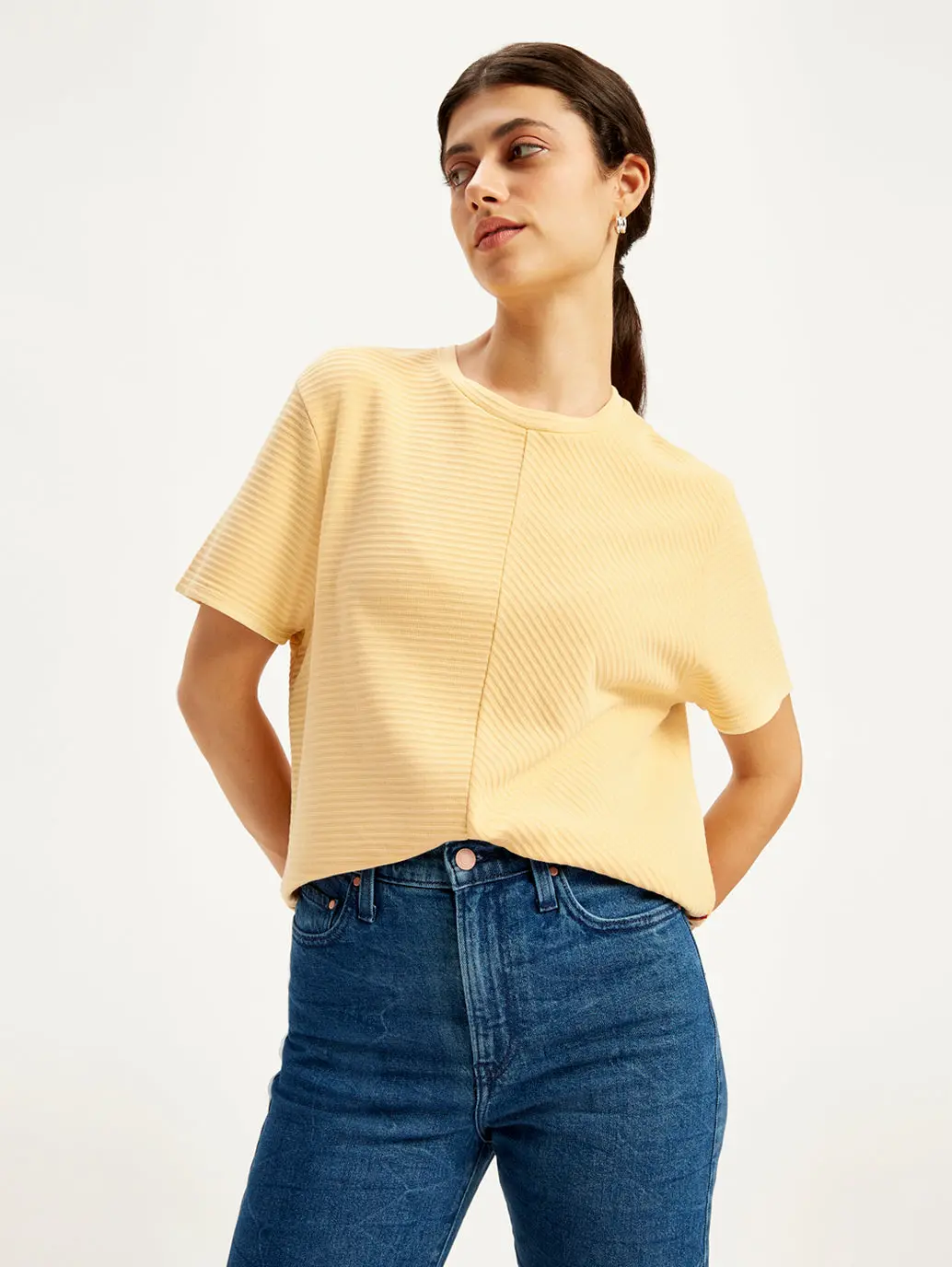 Women's Textured Relaxed Fit T-Shirt 1