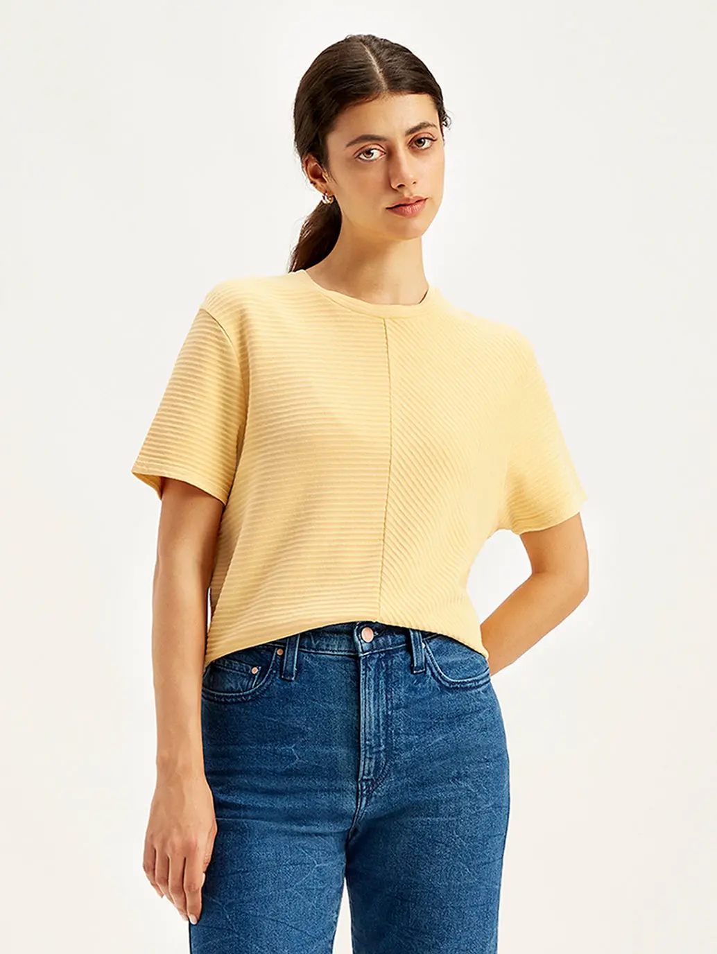 Women's Textured Relaxed Fit T-Shirt 3