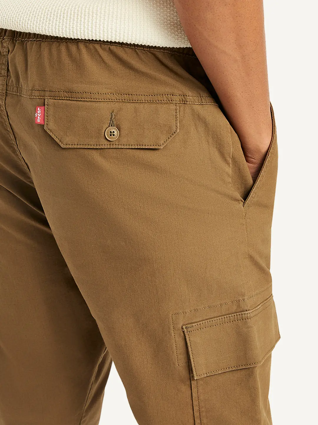 Men's Brown Regular Fit Cargo Trousers 4