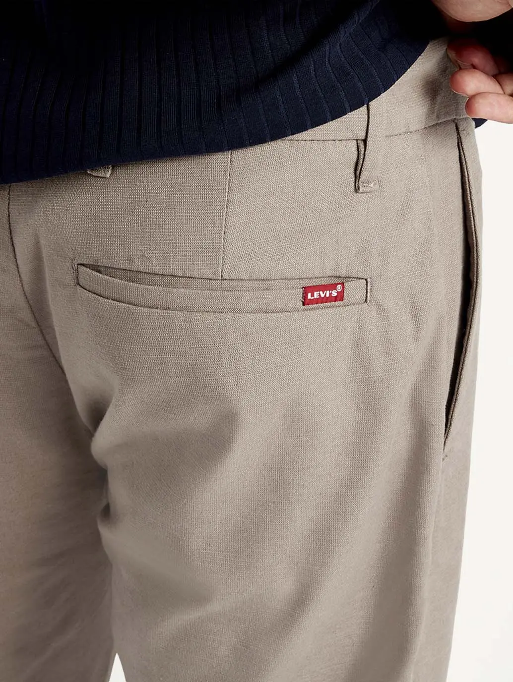 Men's Light Brown Tapered Trousers 5