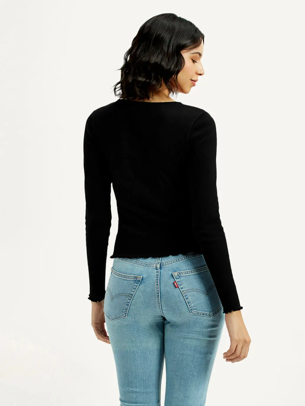 Women's Textured Slim Fit Ribbed Top 3