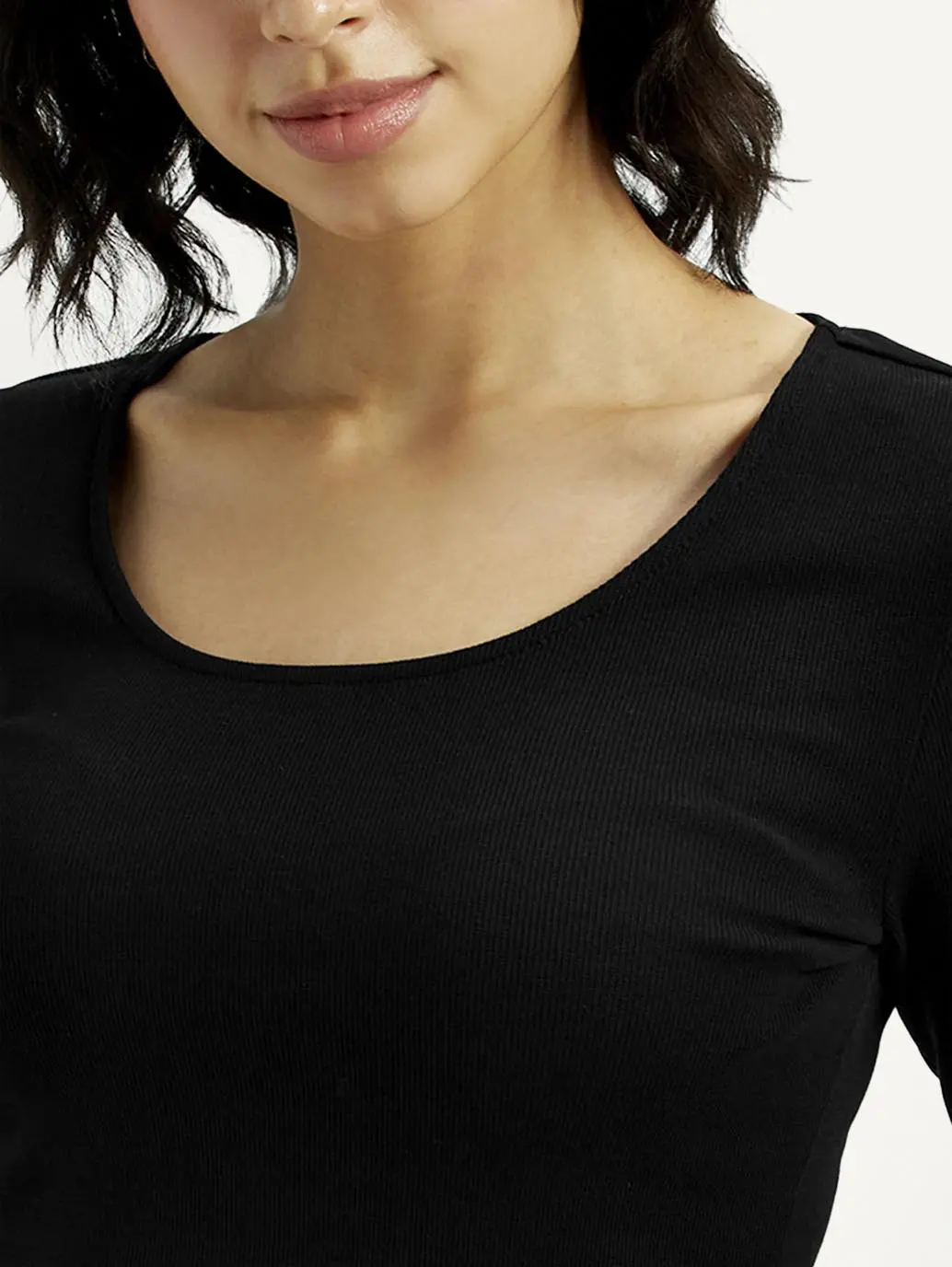 Women's Textured Slim Fit Ribbed Top 4