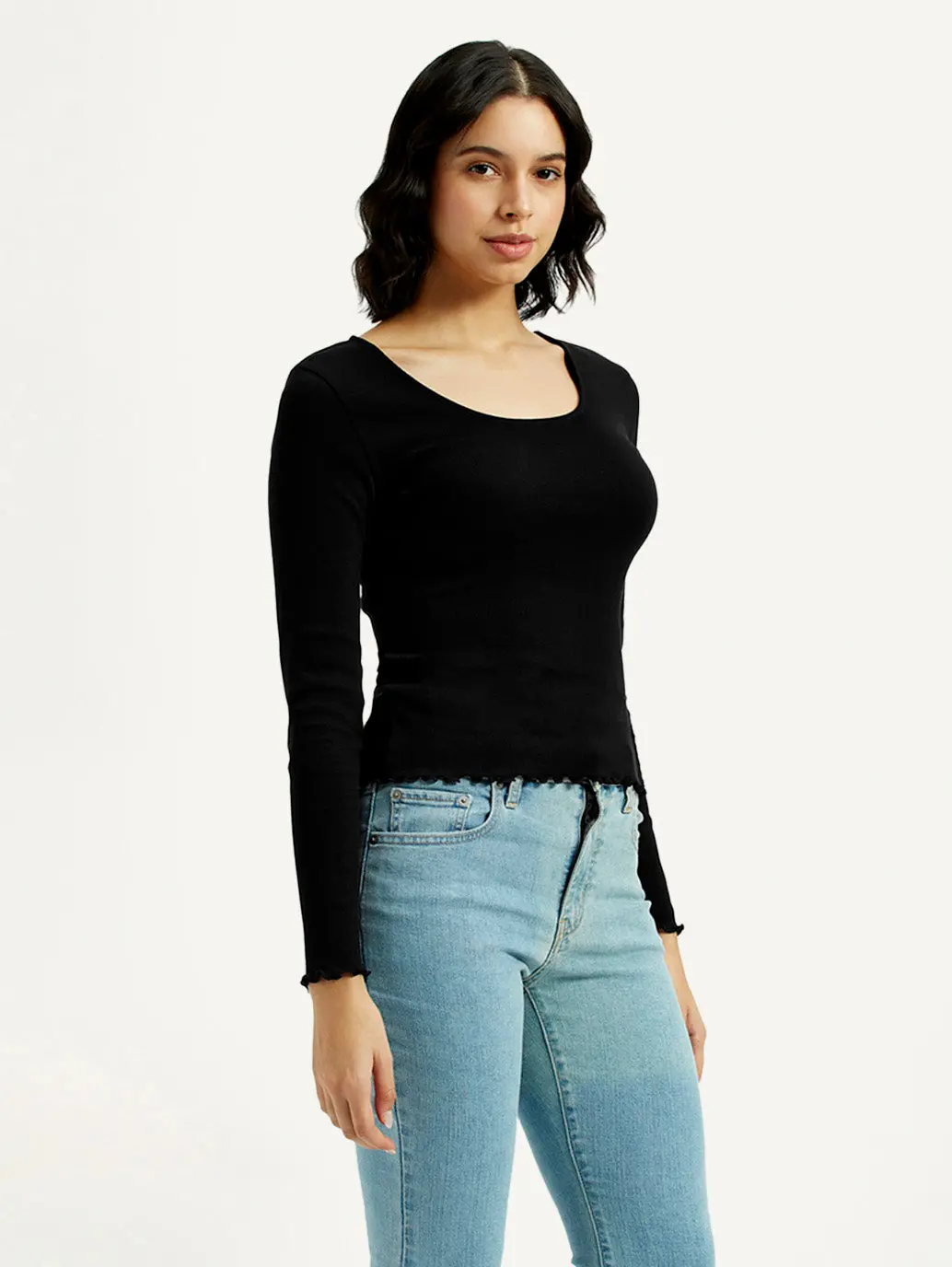Women's Textured Slim Fit Ribbed Top 5