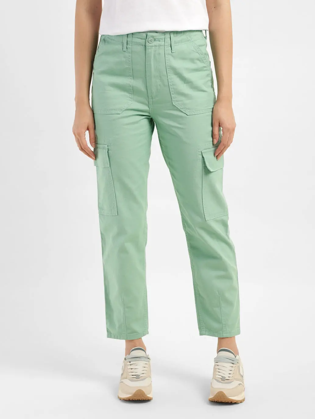 Women's 80S Green Loose Fit Mid Rise Jeans 7