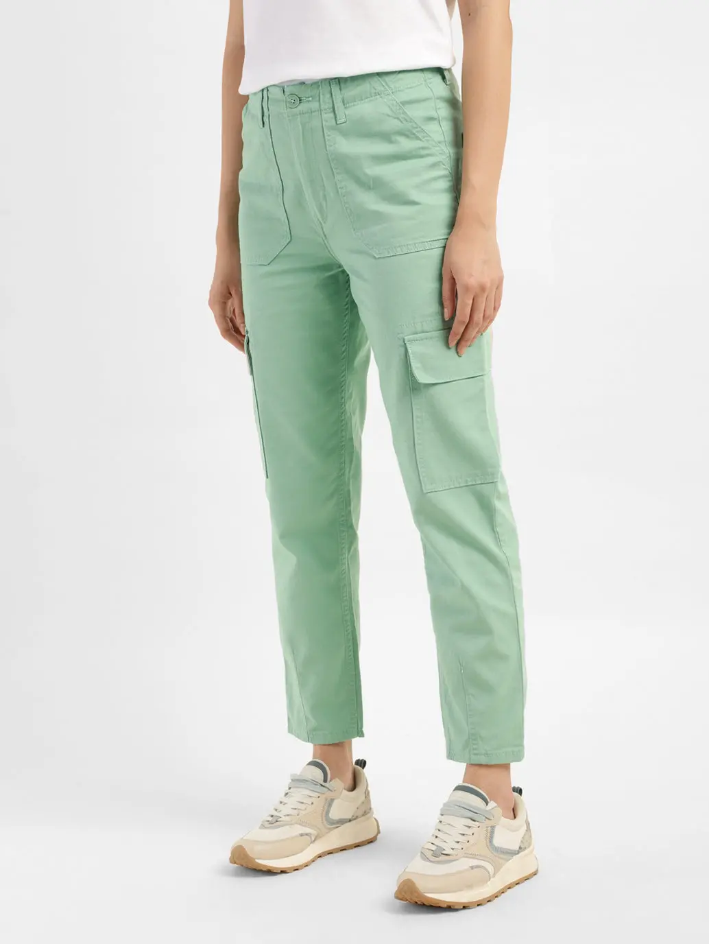 Women's 80S Green Loose Fit Mid Rise Jeans 3