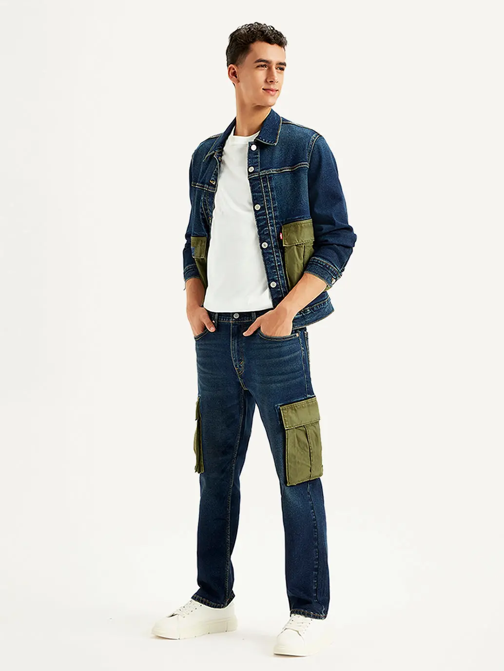 Men's 541 Tapered Fit Navy Cargo Jeans 1