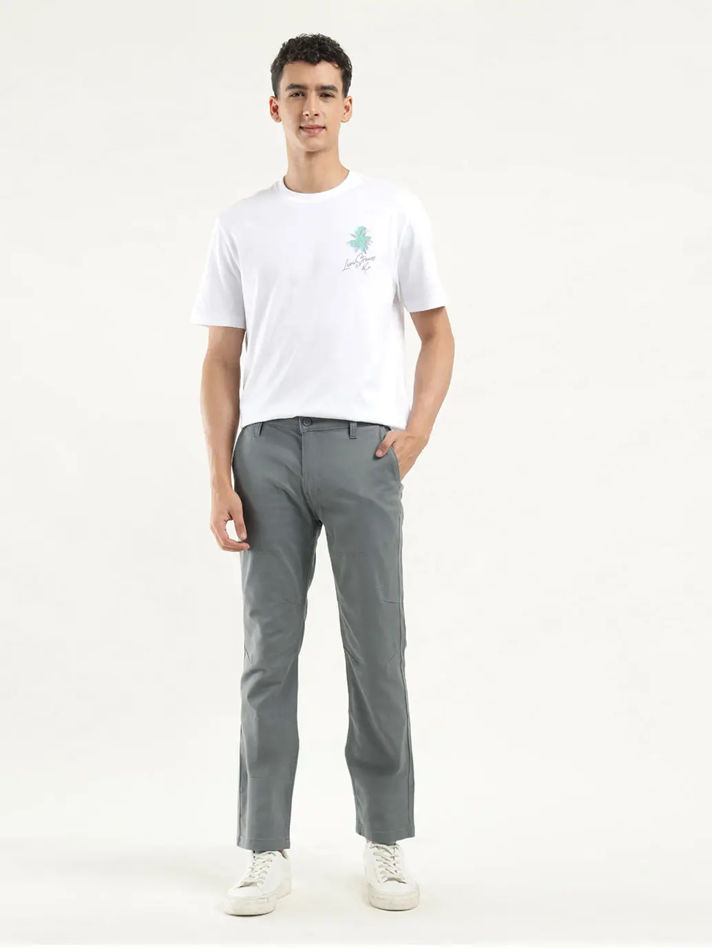 Men's Grey Slim Fit Chinos 1