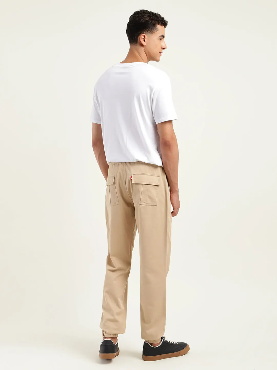 Men's Relaxed Fit Khaki Cargo Trousers 3