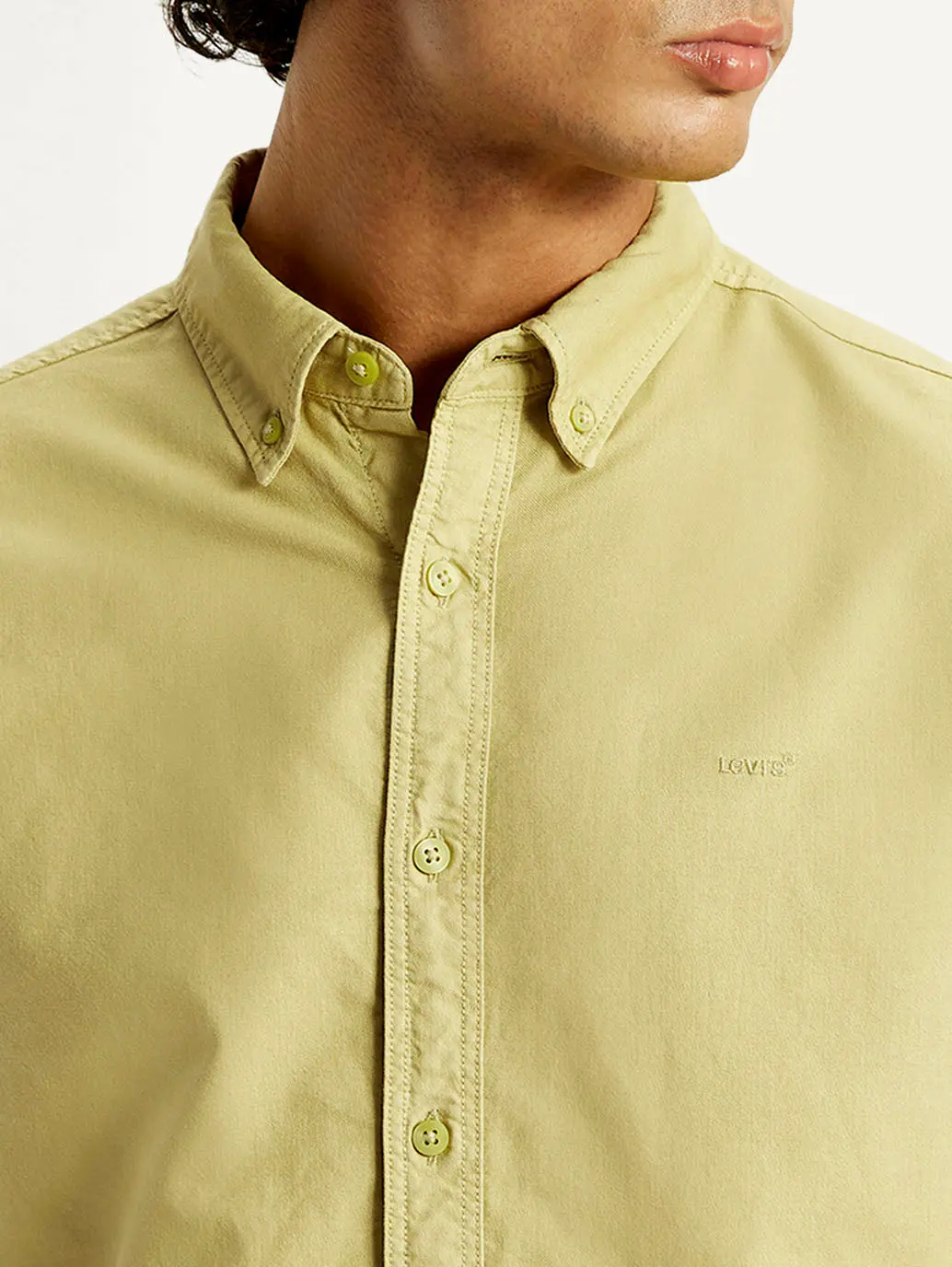 Men's Solid Overdyed Slim Fit Oxford Shirt 4
