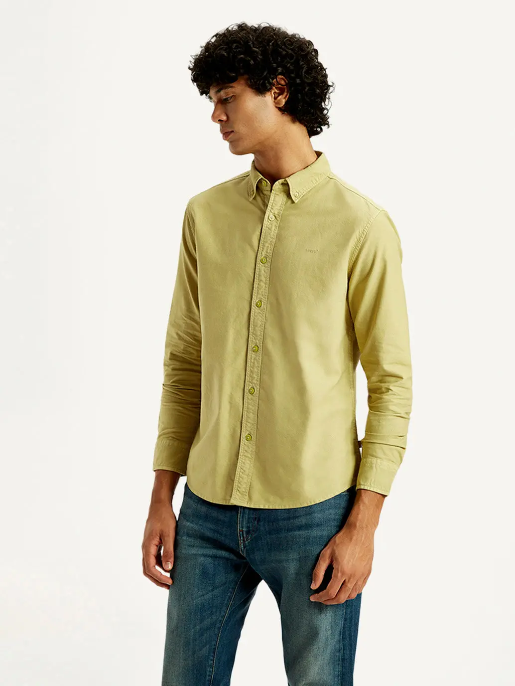 Men's Solid Overdyed Slim Fit Oxford Shirt 5