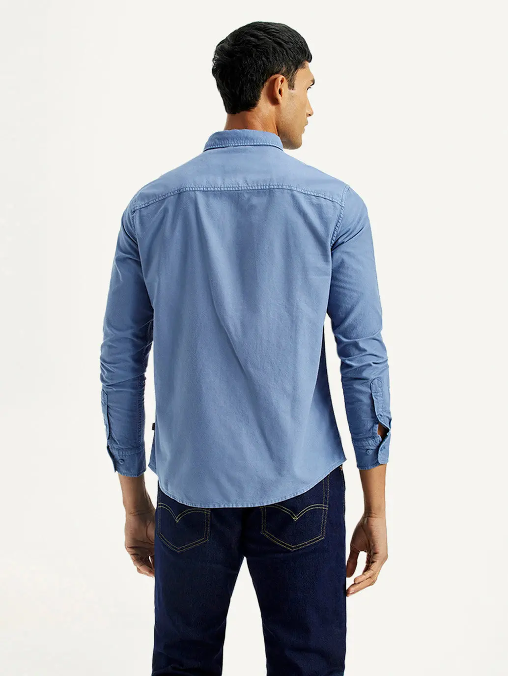 Men's Solid Overdyed Slim Fit Oxford Shirt 2