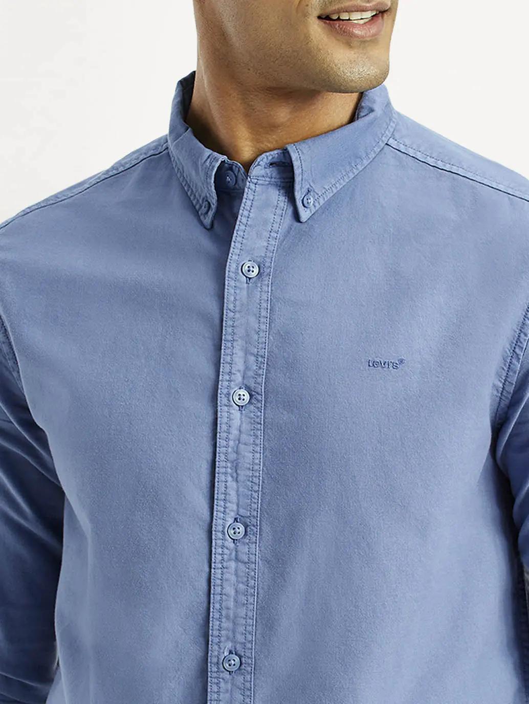 Men's Solid Overdyed Slim Fit Oxford Shirt 3