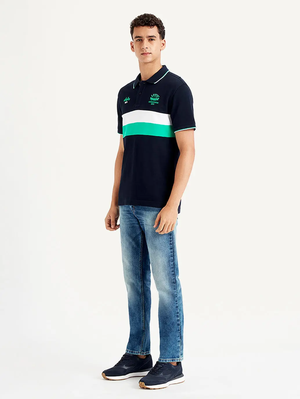 Men's Colorblock Slim Fit Polo T-Shirt 1