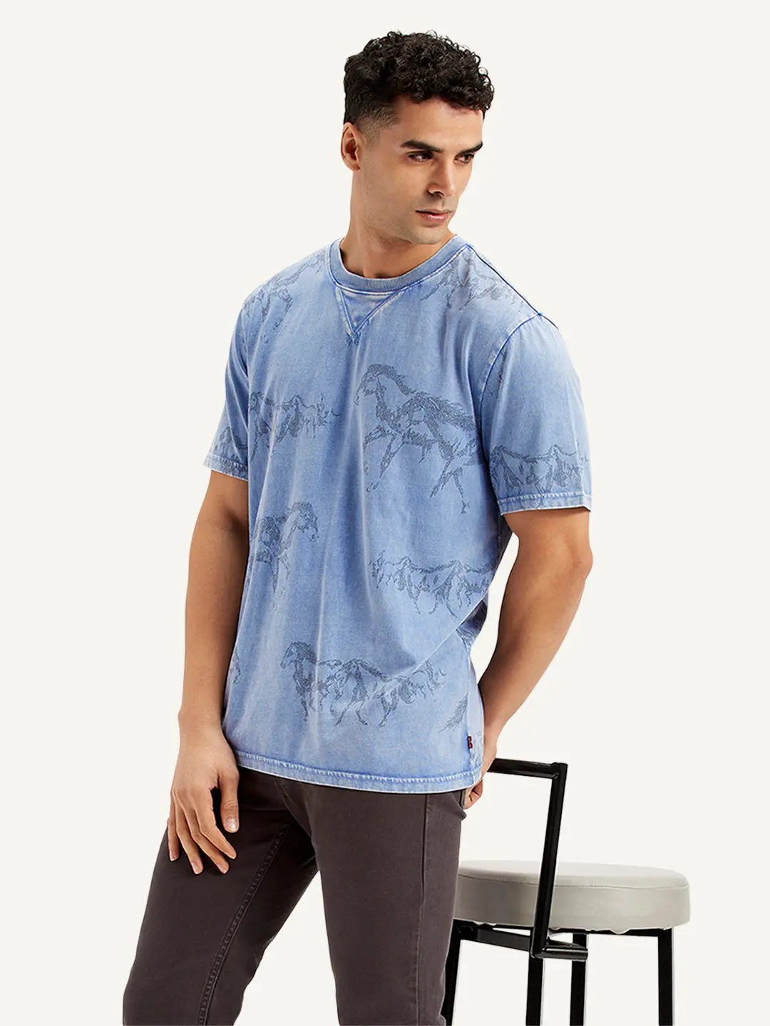 Men's Conversational Print Regular Fit T-Shirt 1