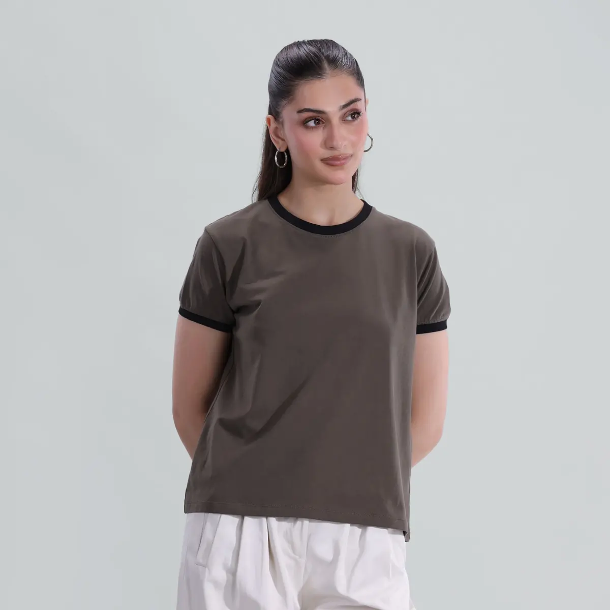 Contrast Rib Tee 1