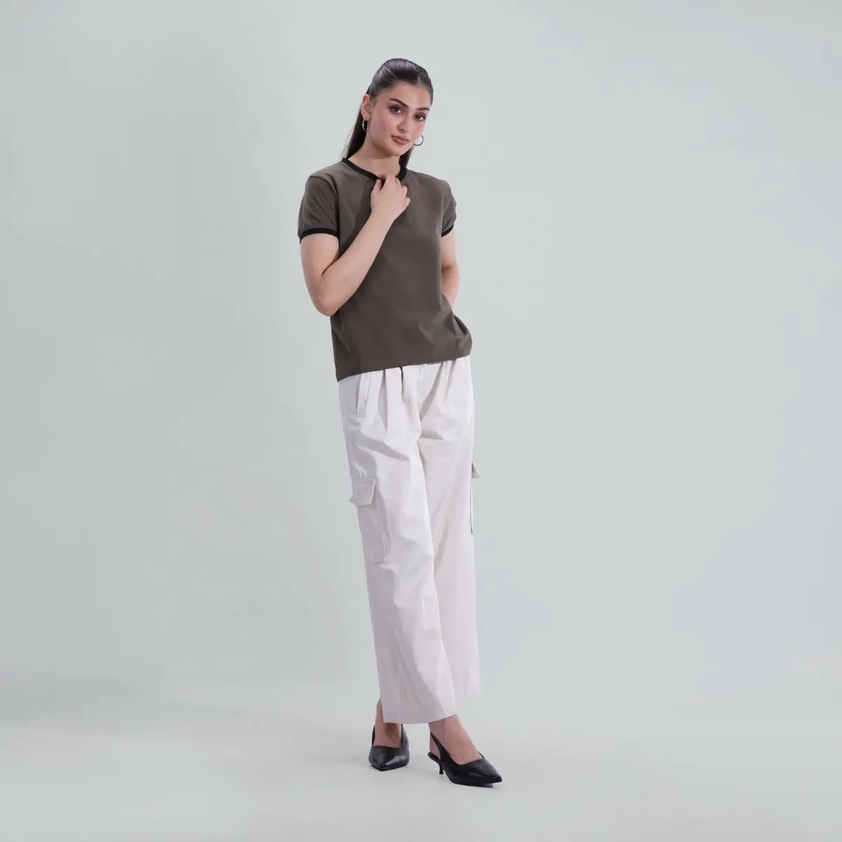 Contrast Rib Tee 2