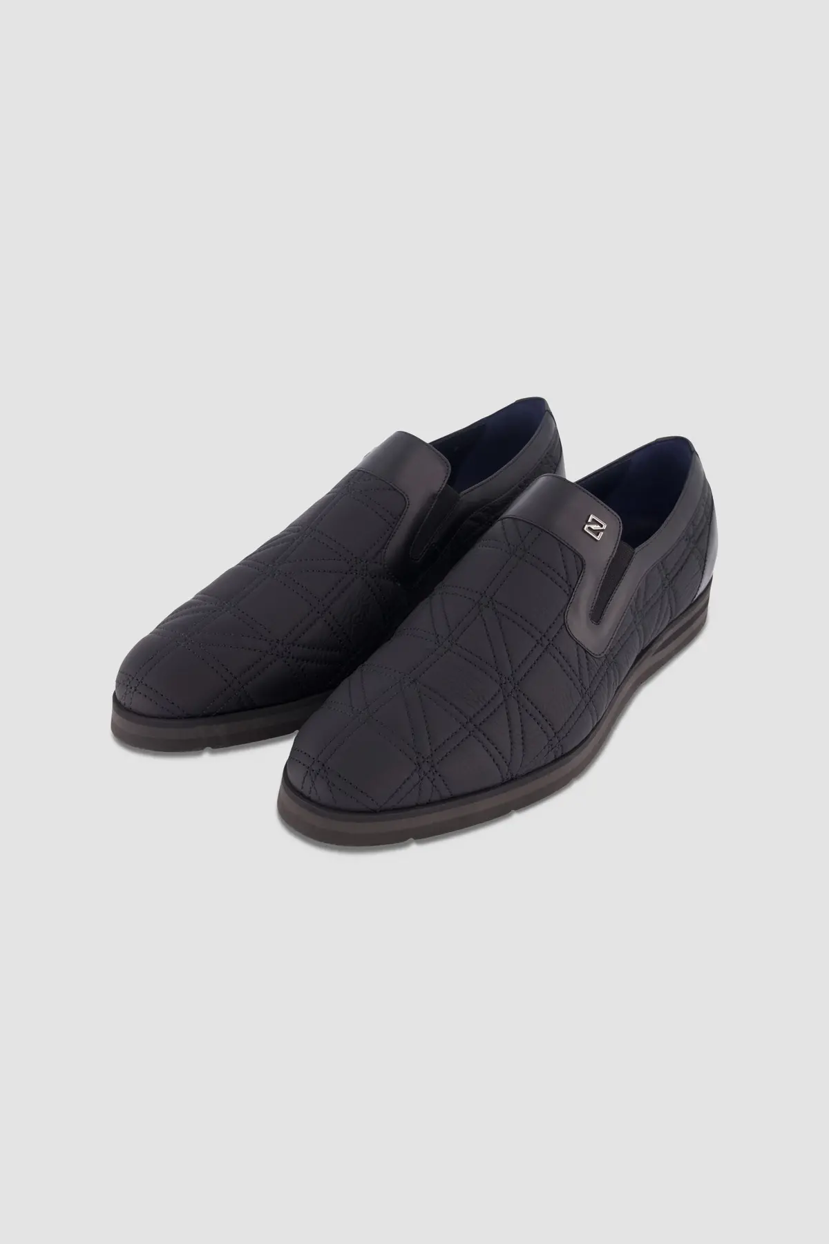 Zilli Black Quilted Slip-Ons 1