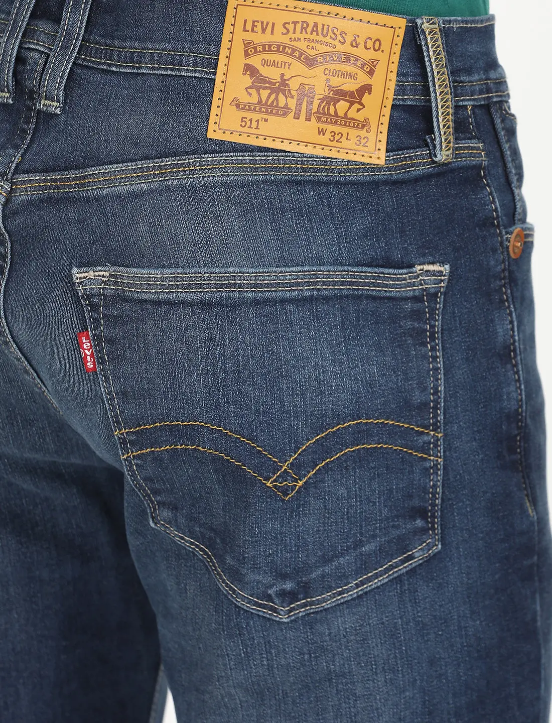 Men's 511 Blue Slim Fit Mid Rise Jeans 8