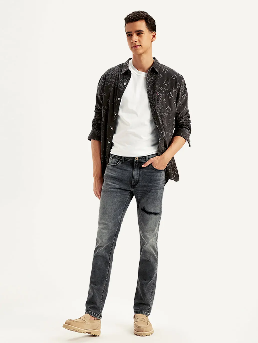 Men's 511 Charcoal Grey Slim Fit Mid Rise Jeans 1
