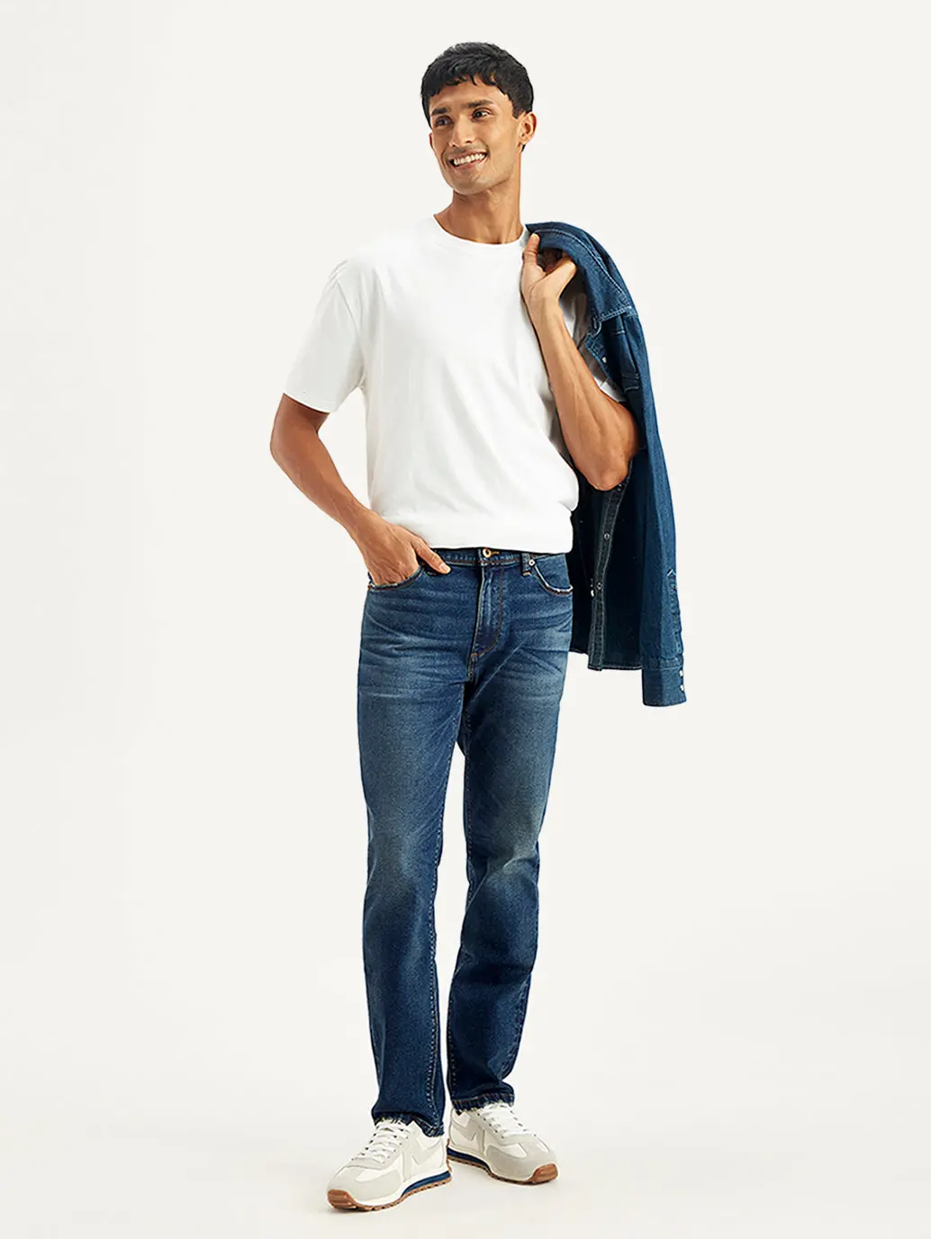 Men's 511 Blue Slim Fit Mid Rise Jeans 1