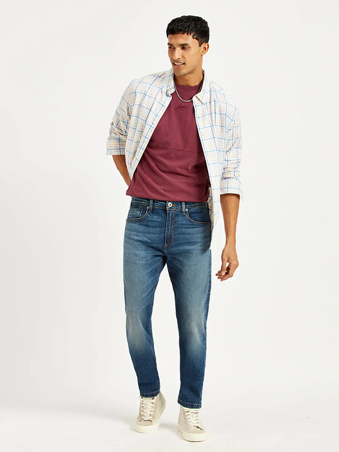 Men's 512 Blue Slim Tapered Fit Mid Rise Jeans 1