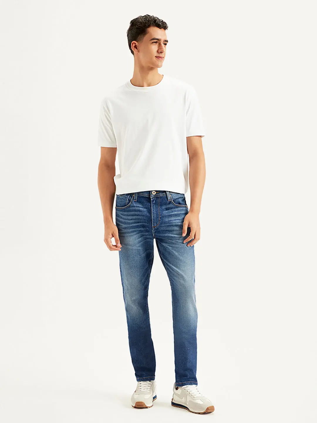 Men's 512 Blue Slim Tapered Fit Mid Rise Jeans 1