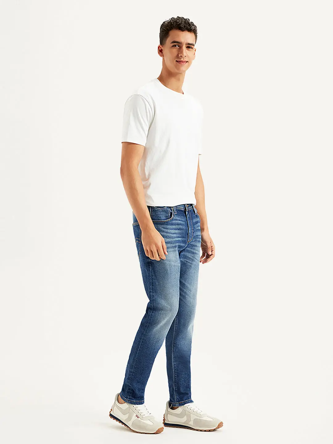 Men's 512 Blue Slim Tapered Fit Mid Rise Jeans 3