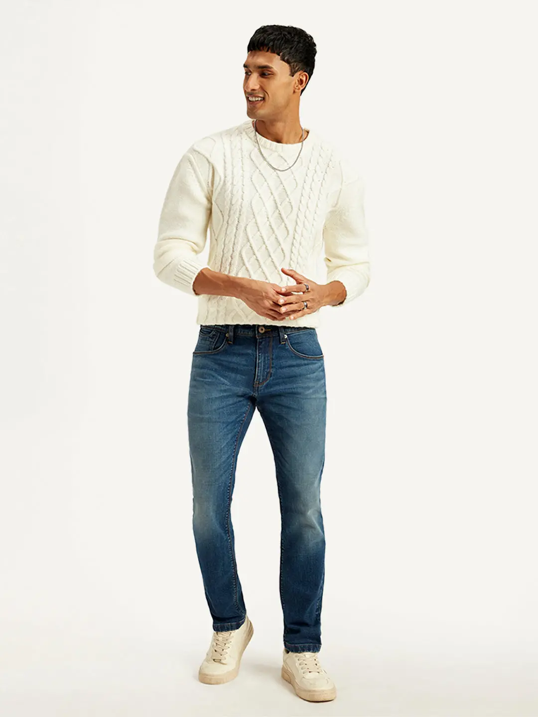 Men's 65504 Blue Skinny Fit Mid Rise Jeans 1