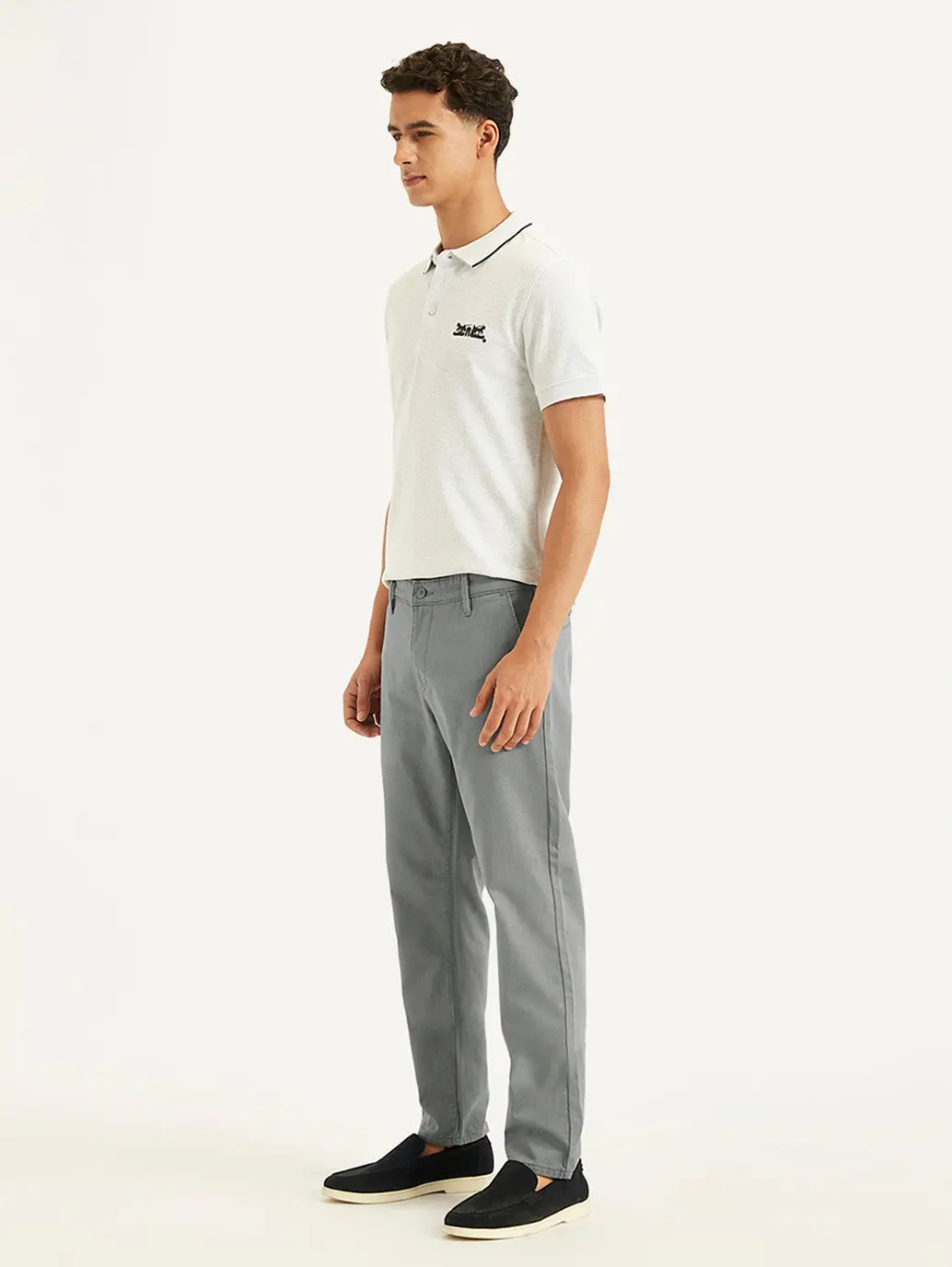 Men's Grey Tapered Trousers 1
