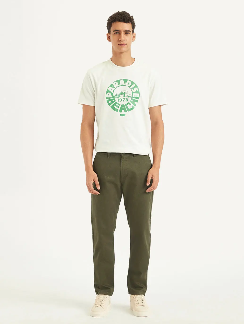 Men's Olive Tapered Trousers 3