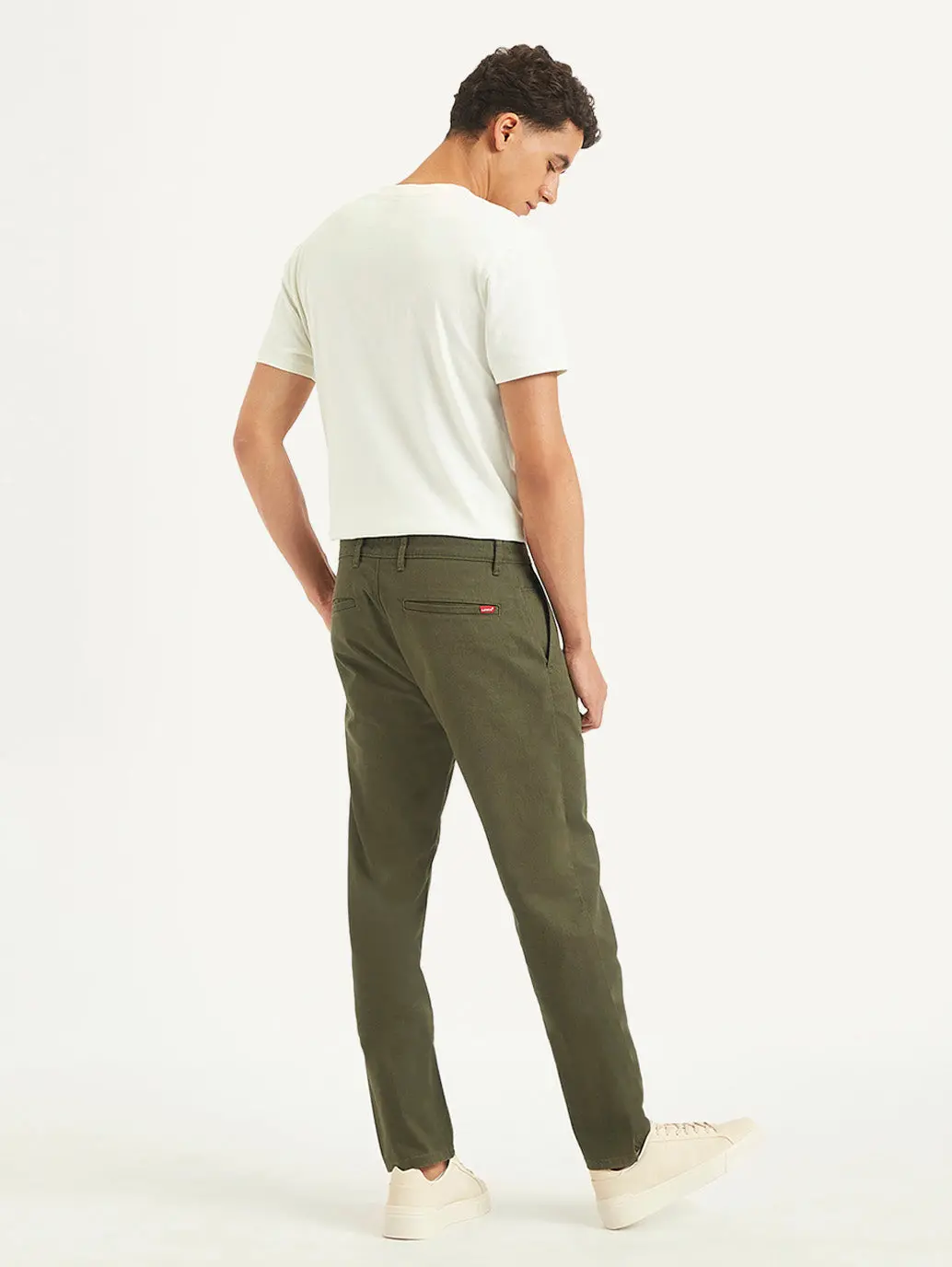 Men's Olive Tapered Trousers 4