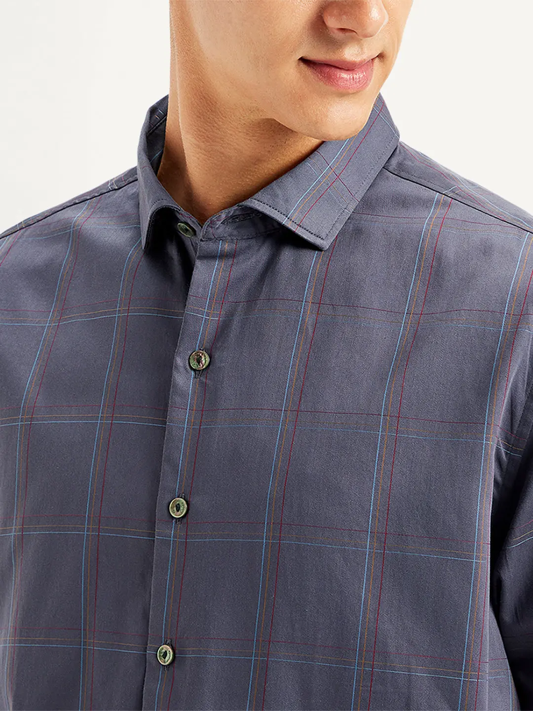 Men's Redloop Checkered Spread Collar Shirt 4