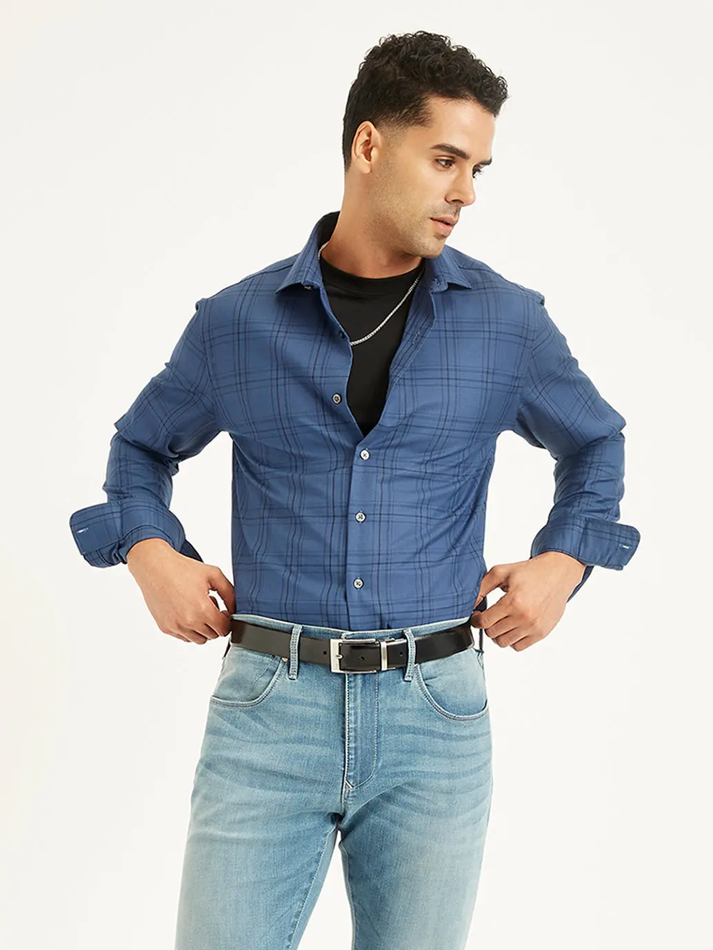 Men's Redloop Checkered Slim Fit Shirt 1